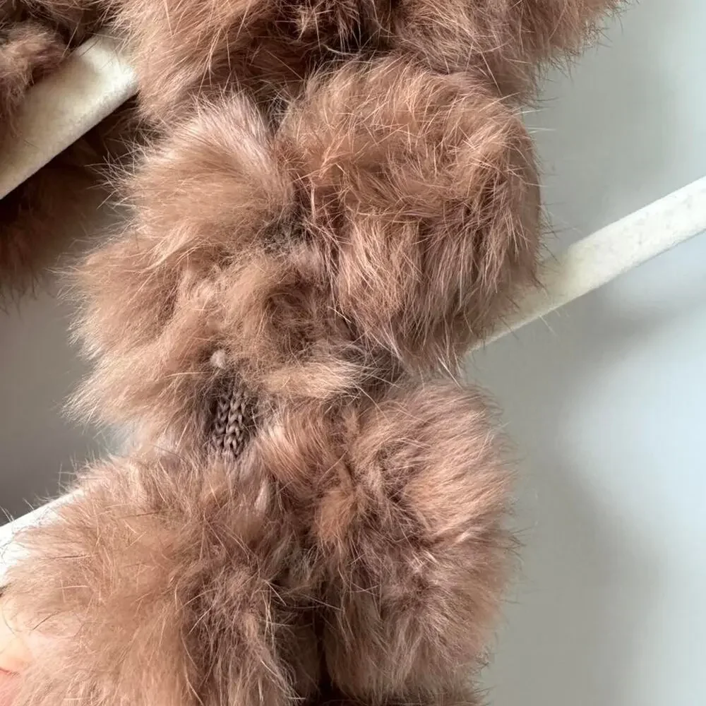 Rabbit fur scarf soft and